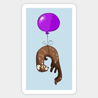 Ferret on a balloon Magnet